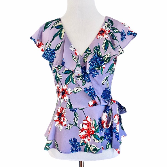 NWT Parker Lais Fleur Ruffle Peplum Blouse, XS - Picture 3 of 14